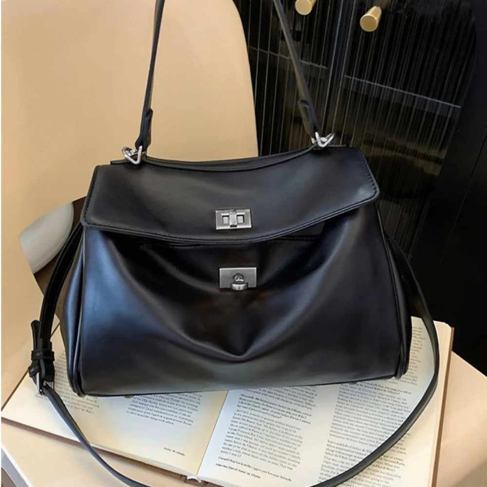 Sac à main cabas pour femme en cuir Élégance Cuir, grand sac élégant avec poignées et design sophistiqué.