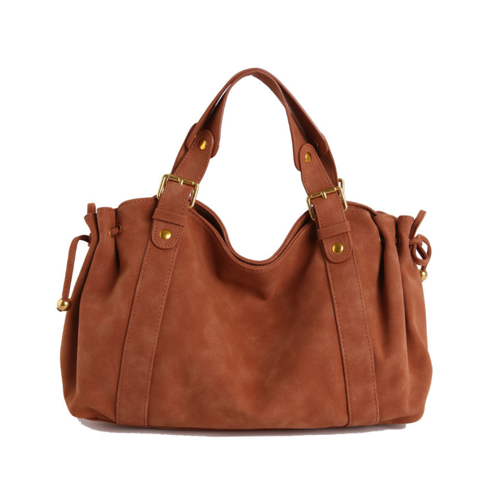 Grand sac à main de cours bowling Élégance Cuir Noemi 2 avec poignées en cuir et design spacieux pour accessoires et vêtements.