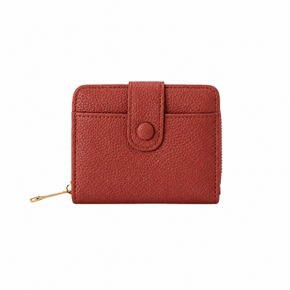 Petit portefeuille femme Lilou rouge, vue de face