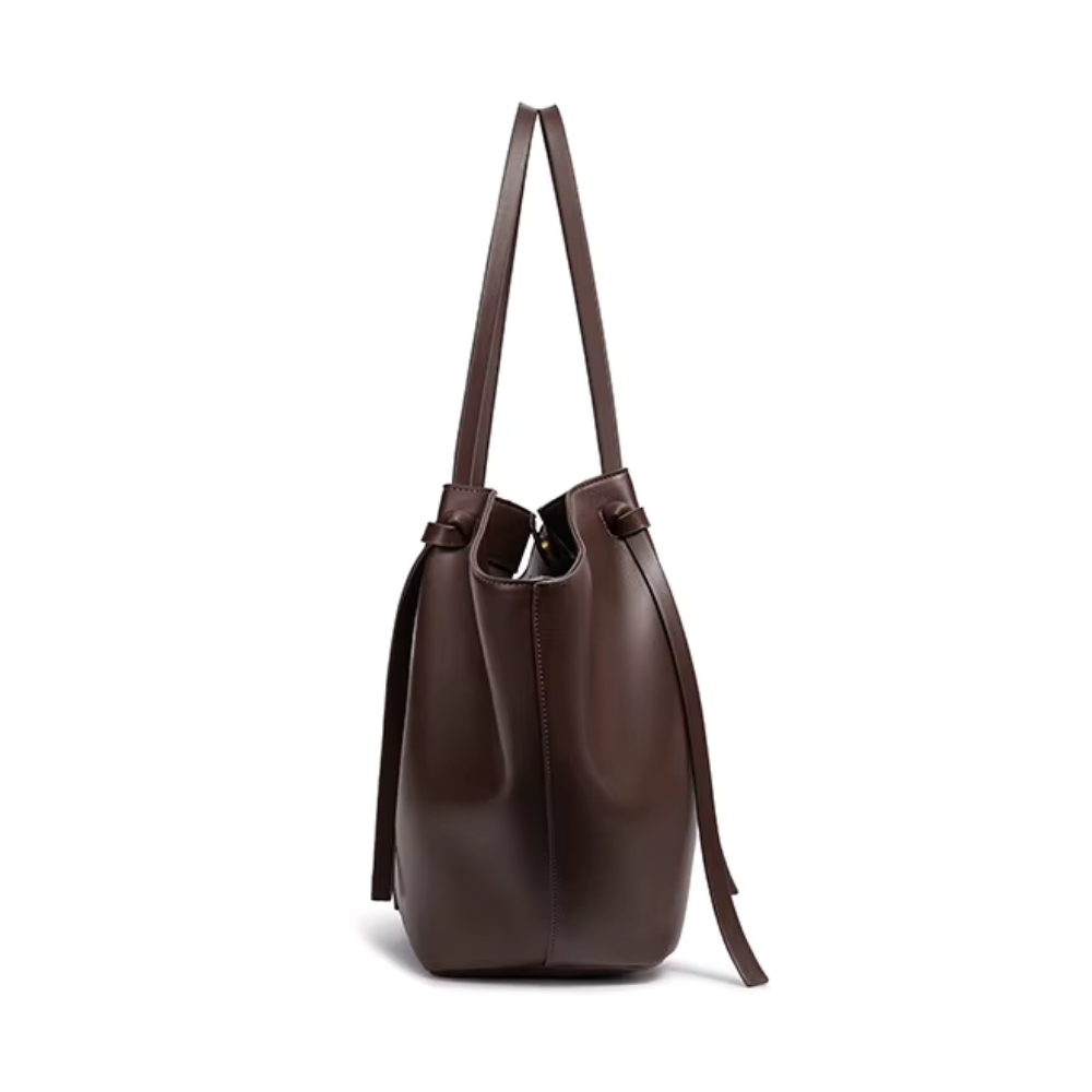 Grand sac à main cabas Élégance Cuir Lisa, en cuir élégant, avec poignées robustes et espace spacieux pour cours ou quotidien.