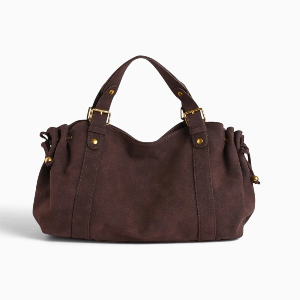 Grand sac à main de cours bowling Élégance Cuir Noemi 2, en cuir avec poignées robustes et compartiments spacieux.