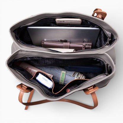Grand sac à main en cuir pour femme modèle La Victoire d'Élégance Cuir, intérieur