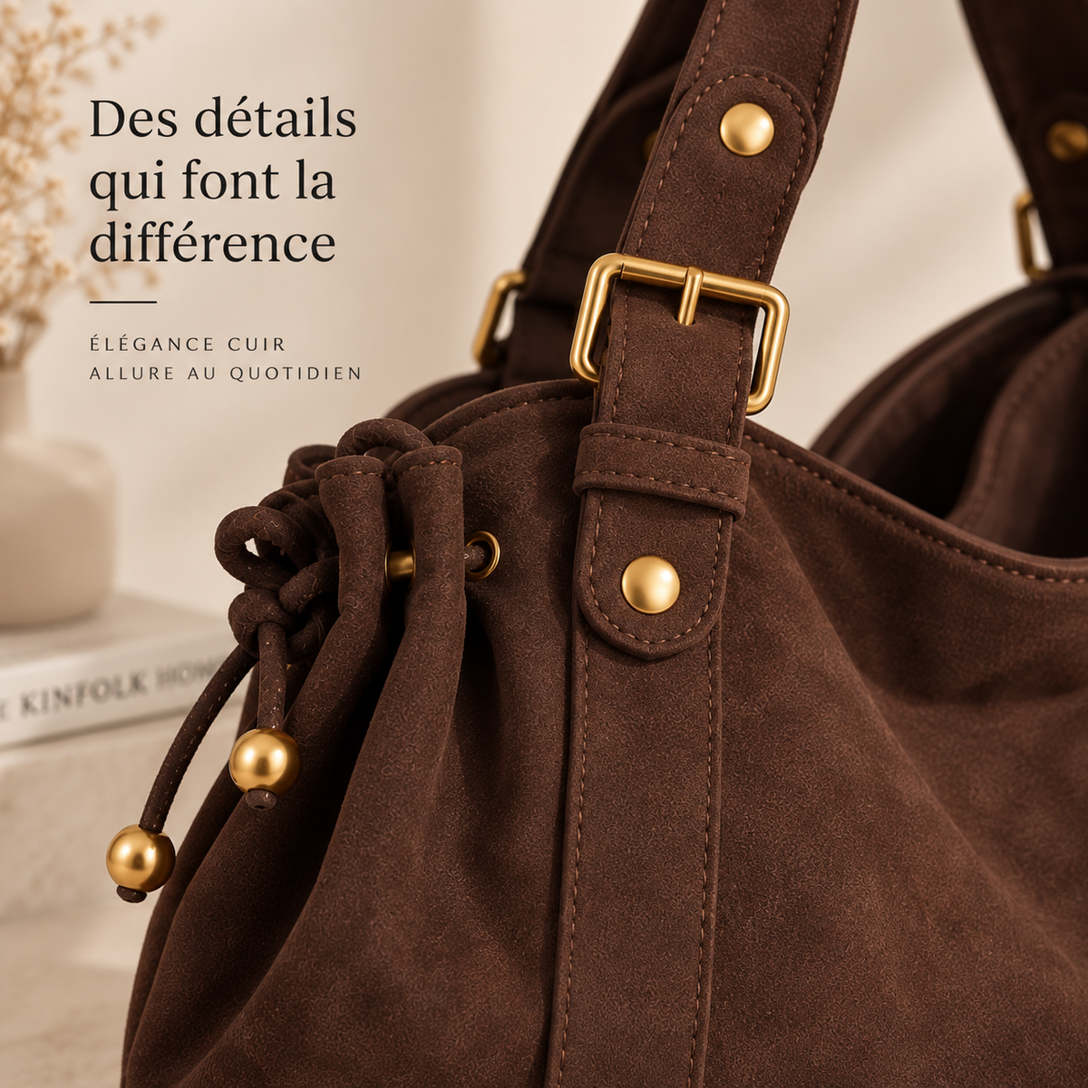 Grand sac à main de cours bowling Élégance Cuir Noemi 2, grand modèle en cuir avec poignées et détails élégants.