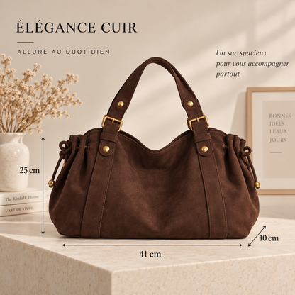 Grand sac à main de cours bowling Élégance Cuir Noemi 2, grand modèle en cuir avec poignées et compartiments spacieux.
