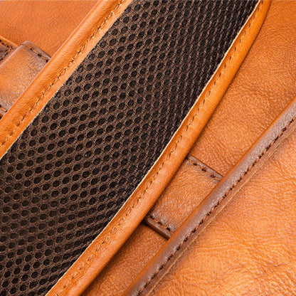 Moderne sac à dos en cuir pour homme Élégance Cuir, modèle Titan, zoom cuir