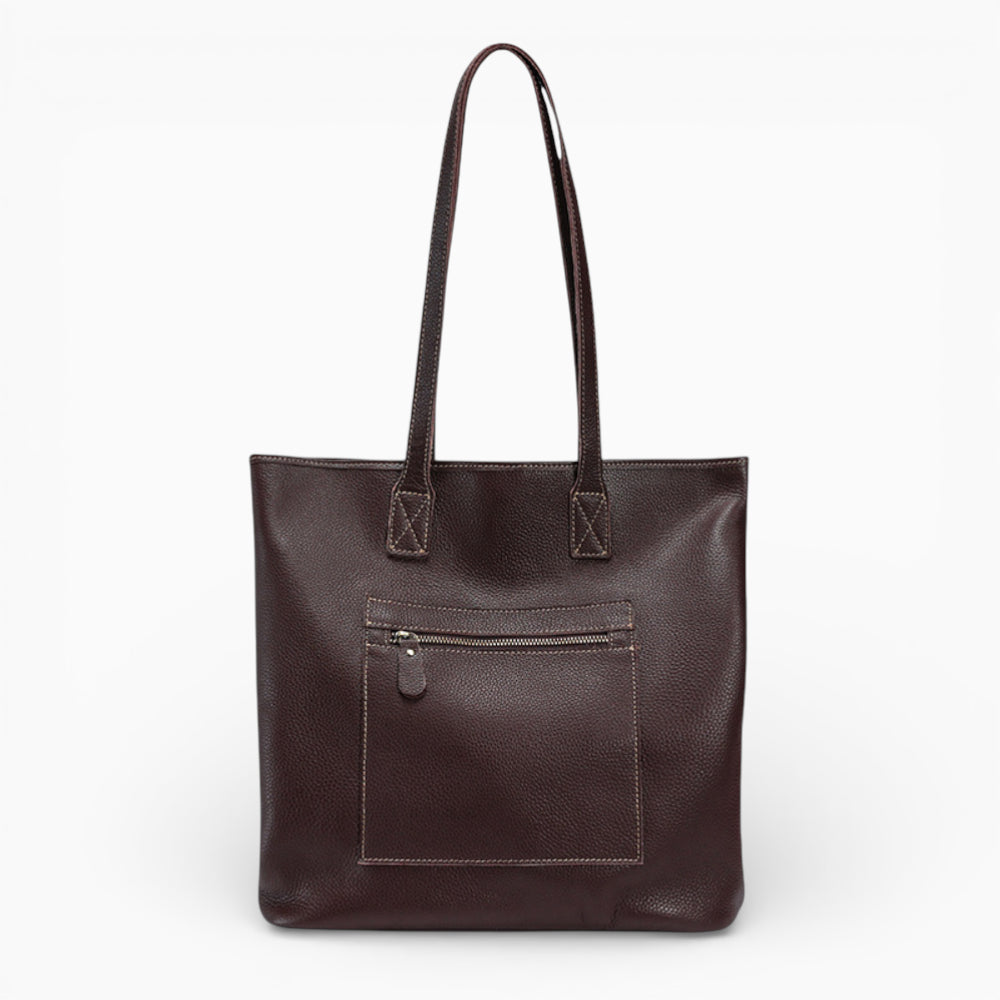 Sac cabas chic en cuir pour femme, modèle Lille d'Élégance Cuir, alliant design élégant et savoir-faire de qualité.