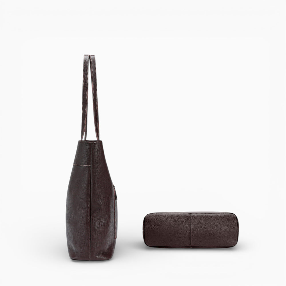 Sac cabas chic en cuir pour femme, modèle Lille de Élégance Cuir, doté d'un design élégant et d'un intérieur spacieux.