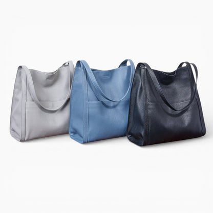 Sac cabas en cuir souple pour femme modèle Lyon de la marque Élégance Cuir, avec un design élégant et spacieux.