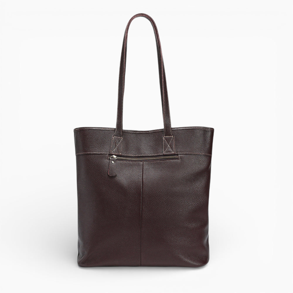 Sac cabas en cuir chic pour femme, modèle Lille de la marque Élégance Cuir, affichant une finition élégante et un design spacieux.