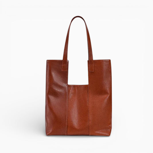 Sac cabas en cuir minimaliste pour femme de la marque Élégance Cuir, modèle Cannes, avec poignées élégantes et design chic.