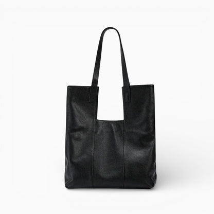 Sac cabas en cuir pour femme de style minimaliste, modèle Cannes par Élégance Cuir, affichant des lignes épurées et élégantes.