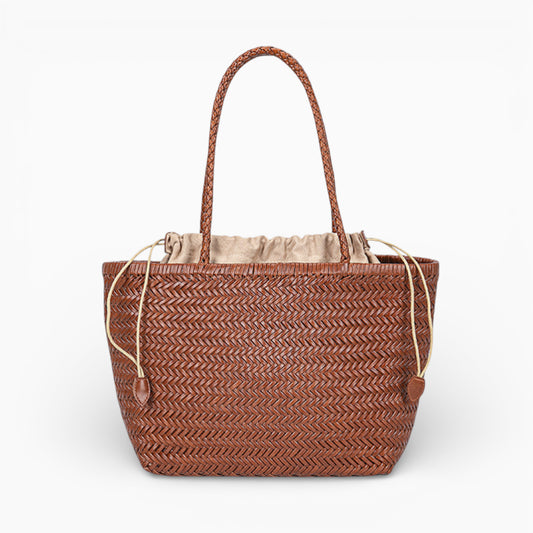 Sac cabas structuré en cuir pour femme au design élégant, modèle Nice par Élégance Cuir.