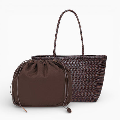 Sac cabas structuré en cuir pour femme, modèle Nice de Élégance Cuir, doté d'un design élégant et d'un intérieur spacieux.