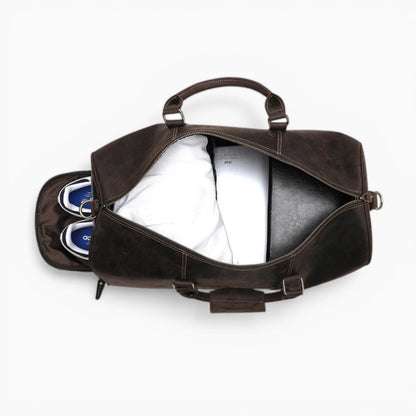 Sac de voyage en cuir pour homme modèle Monaco par Élégance Cuir, intérieur