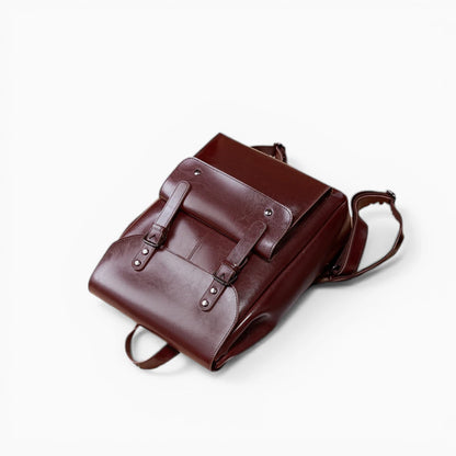 Sac à dos en cuir pour femme Élégance Cuir, modèle La Conférence, couché