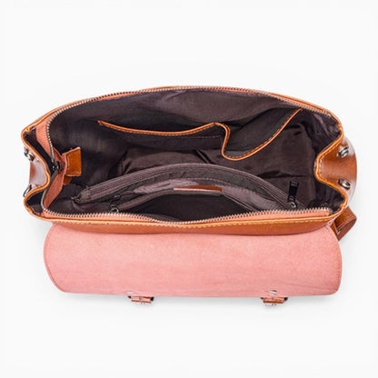 Sac à dos en cuir pour ordinateur femme Élégance Cuir, modèle La Conférence, intérieur