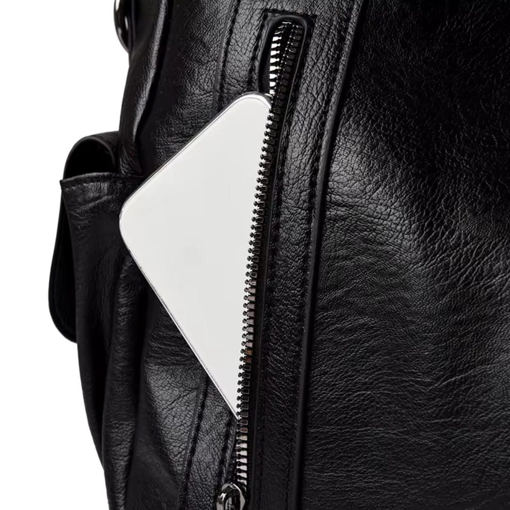 Grand sac à main souple Élégance Cuir Lucie avec poignées en cuir et compartiments spacieux, idéal pour un style élégant.