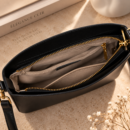 Intérieur du sac Céline avec doublure et rangements