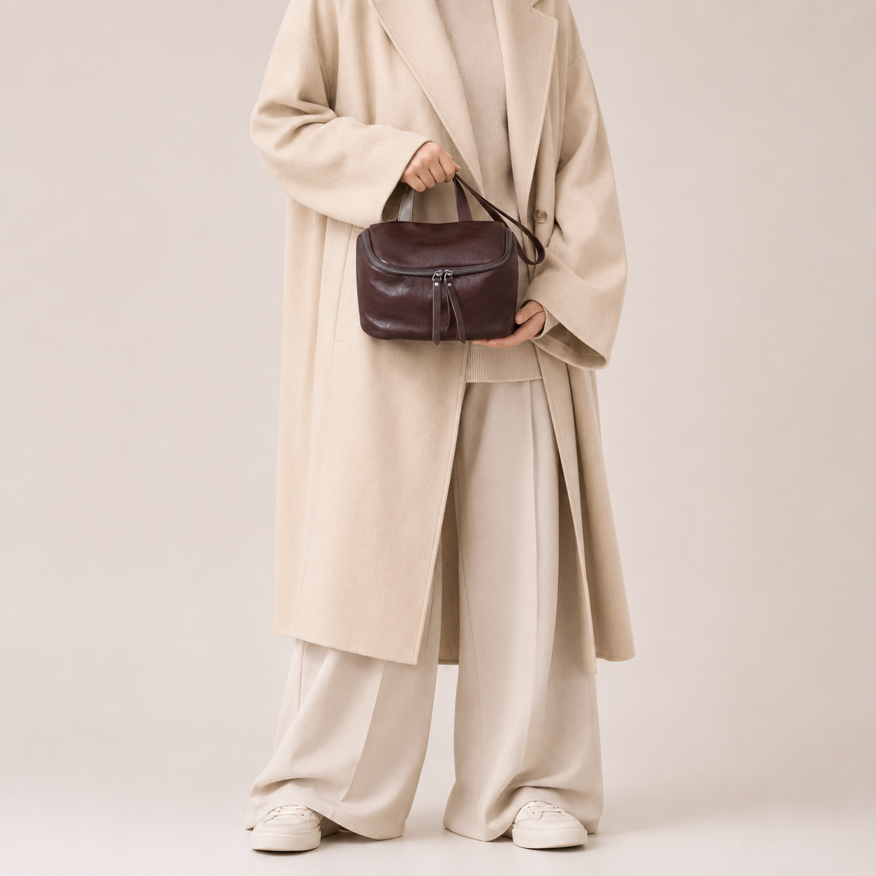 Diamant | Sac banane cuir structuré