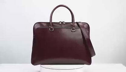 Présentation sans son du sac ordinateur Le Diplomate : extérieur et organisation intérieure
