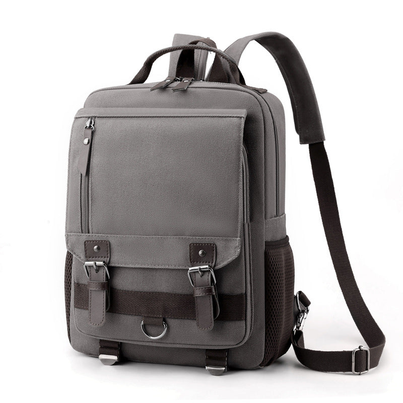 Sac à dos Aventure gris vu de trois quarts