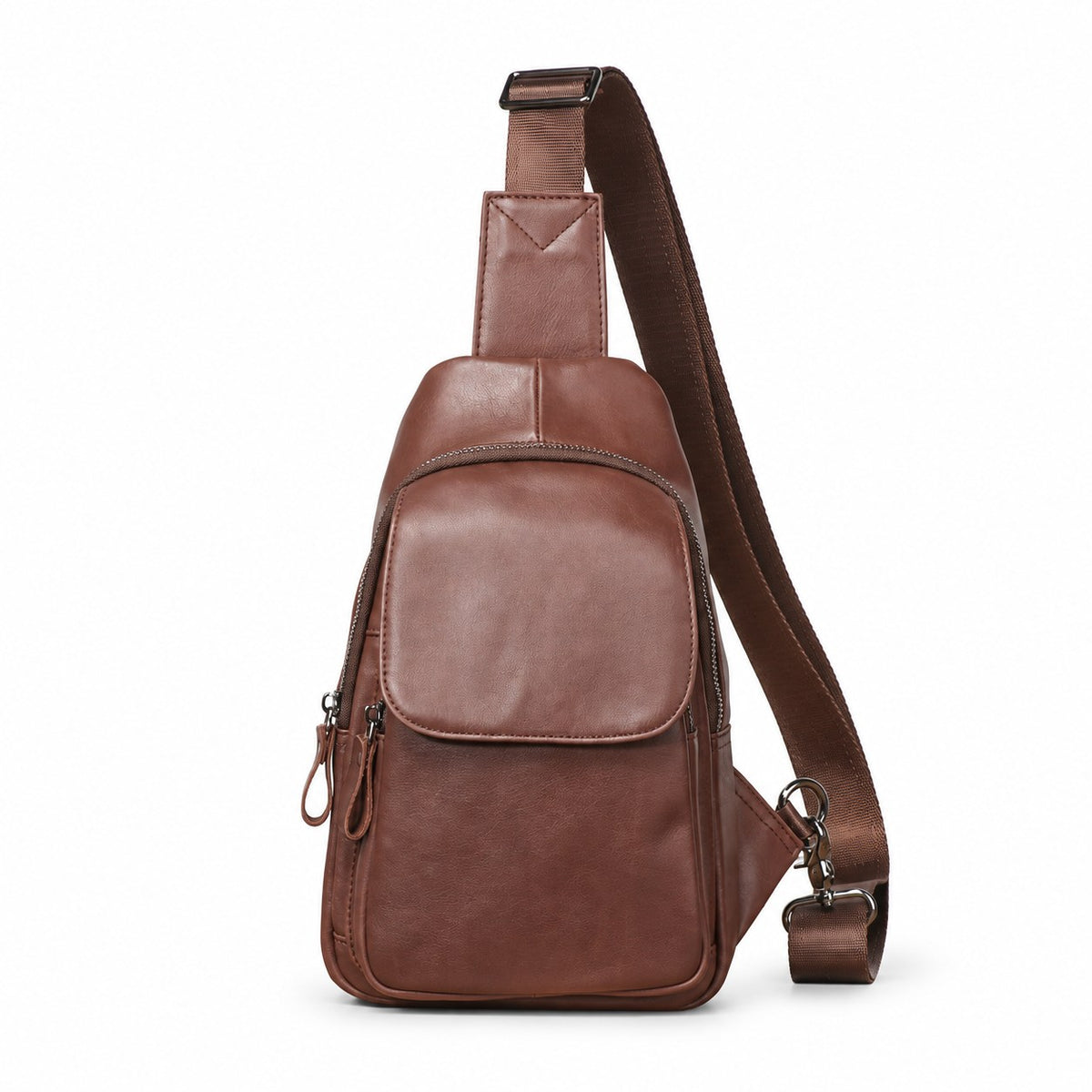 Sacoche homme Le Dandy en cuir véritable marron