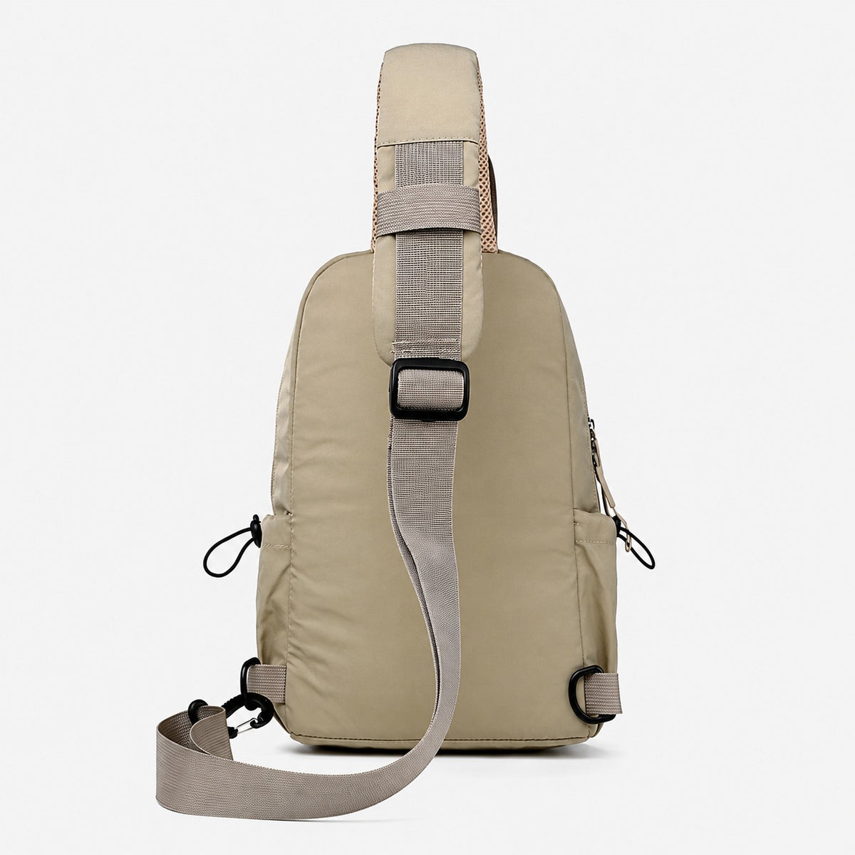 Vue arrière de la sacoche Escalade beige avec dos et attaches de bandoulière