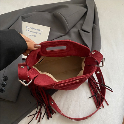 Intérieur du sac Solène rouge avec doublure claire